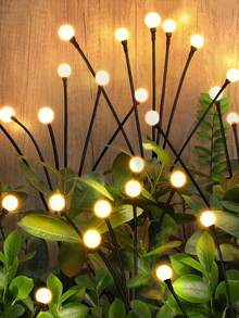 6/12 LED Solar Powered Outdoor Lights - 8 Lighting Modes Solar Swinging Lights For Yard Patio Pathway Garden Decor Camping Christmas - Solar-powered Fireflies - View 5