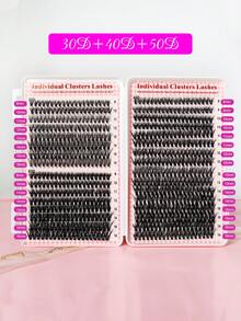 [HACHIMEE] Bộ mi giả dày dặn 30D+40D+50D 9-16mm, kiểu dáng cong tự nhiên, mềm mại, phiên bản nâng cấp cổ điển, phù hợp cho học sinh, nữ công sở, sử dụng tại nhà, các lễ hội và dịp đặc biệt. - màu đen - Xem 3