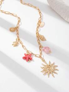 1 chiếc vòng cổ mặt trời thủ công, vòng cổ mặt trời Sealife mùa hè, phụ kiện trang sức bãi biển phong cách kỳ nghỉ (hình dạng và màu sắc có thể thay đổi ngẫu nhiên) - Nhiều màu - Xem 4