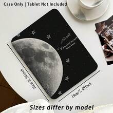 亚克力水晶彩绘平板电脑保护套，带支架，饰有月亮、星星图案，兼容三星 A9/A9+/S9/S9FE/A11/A11+/S11/S10 FE/S10 FE+/S10 Lite、苹果 Air 5/6、SE 11、荣耀、Matepad SE 11。 - 白色 - 查看 2