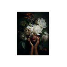 1pc African American Floral Wall Art, African American Art, Magical Realism, Female Portrait, African Wall Art, Modern Wall Art, Floral Art, Holiday Gift Or Room Decor, 2D Flat, Suitable For Room Decor Wall Painting, Frame Optional - B - View 15