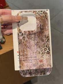Leopard Print Silicone High-End IMD Glitter Gradient Glossy Leopard Print Protective Phone Case Compatible With Iphone 16 Pro Max, 16, 16 Pro; High-End Glitter Gradient Protective Case Compatible With Iphone 15 Pro Max; New Slim Matte Anti-Drop Phone Case Compatible With Iphone 14, 13, 12, 11, 14 Pro Max, 15 Plus, Soft Silicone Spring Gift Birthday Anniversary - Multicolor - View 6