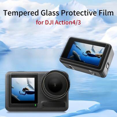 2+2+2 Ultra-Thin, High-Definition, Sensitive Touch, Scratch-Resistant, Wear-Resistant, Waterproof, Fingerprint-Proof Screen And Lens Protector Film For Action4/3 Action Camera