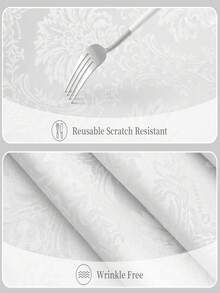 1 chiếc khăn trải bàn hình chữ nhật chống thấm nước, chống bắn tóe, chất liệu jacquard cao cấp, có thể giặt được, làm từ polyester, phù hợp cho nhiều dịp ăn uống khác nhau bao gồm bữa tối, bàn ăn, họp mặt gia đình, bữa ăn hàng ngày, tiệc lễ, đám cưới, Lễ Tạ ơn, sinh nhật, Ramadan hoặc các sự kiện trang trọng. - trắng - Xem 6