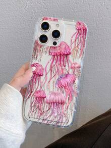 1pc Thick Transparent Anti-Drop UV Painted TPU Phone Case With Minimalist Leopard Print & Pentagram Pattern, Provides Lens Protection And Can Be Used As A Protective Cover, Compatible With IPhone, Great For New Year, Christmas, Halloween Or Valentine's Day Gift - Multicolor - View 7