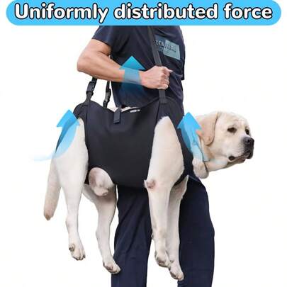 1件装狗狗牵引绳胸背带，手持辅助器，适用于老年犬、残疾犬、小型和中型犬，辅助上下楼梯