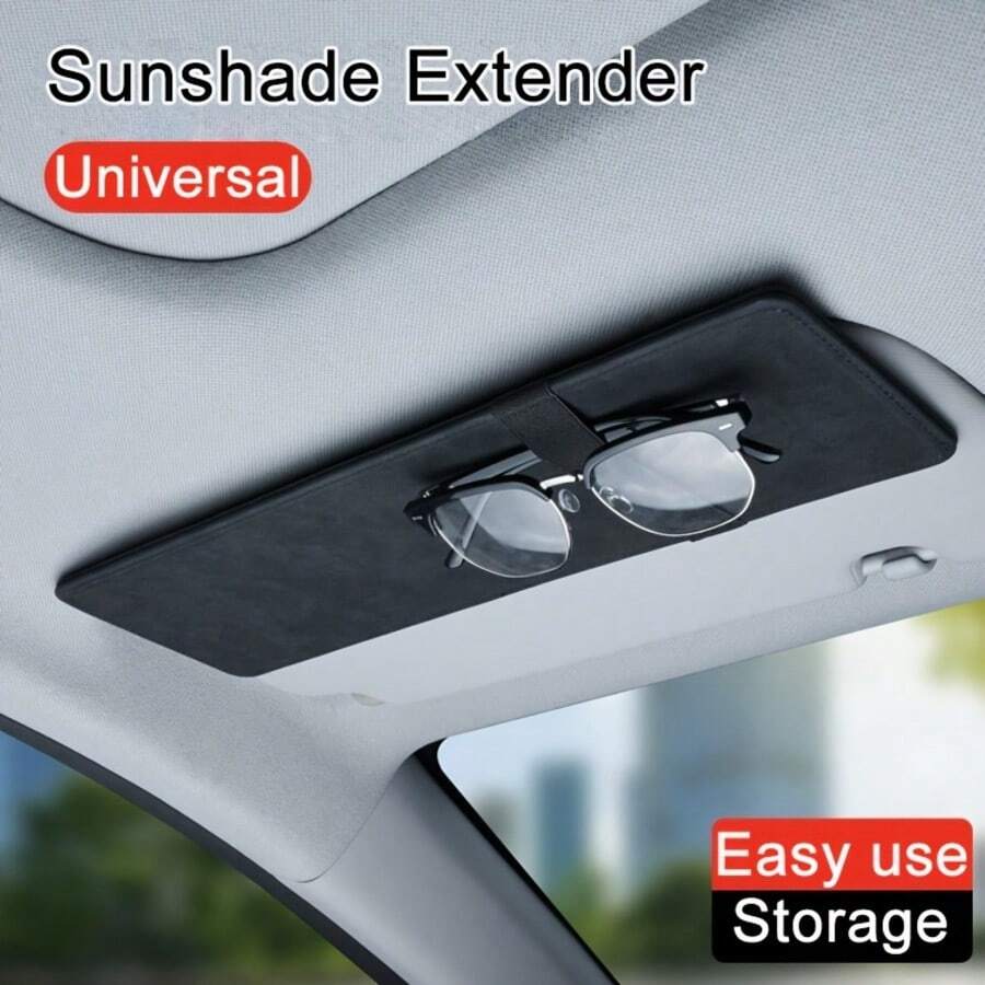 Universal Car Sun Visor Extension, With Glasses Storage, With Buckle Quick Installation, Suitable For Most Car Models Sun Visor Accessory - Multicolor - View 1