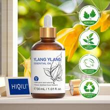 HIQILI 薰衣草玫瑰茉莉精油 30mL/1.01 Fl.Oz. 純淨尤加利茶樹廣藿香油，適用於皮膚與頭髮護理、按摩、身體放鬆、沐浴，亦可用於 DIY 蠟燭與手工皂製作、擴香機、空氣淨化器，適合酒店、臥室、居家香氛禮品 - 多種香味 - 查看 30