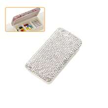 Luxury Shiny Crystal Mini Pill Box - Elegant Jewelry-Style Travel Storage Box With Compartments, Suitable For Medicines, Tablets, Cosmetics - Essential For Women, Daily Use - Sparkling Decor, Fashionable Travel Essential, Durable Plastic Material - Multicolor - View 5