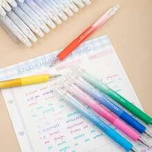 1支顺滑可擦圆珠笔，12/24/36支装，书写流畅，速干，可擦，学生专用，简约设计，易擦圆珠笔 - 彩色 - 查看 10