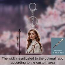 1 Piece/6 Pieces Photo Custom Acrylic Key Pendant, Special-Shaped Acrylic Car Key Ring, Backpack Pendant, Couple, Friend, Pet, Double-Sided Effect, Custom-Shaped Effect According To Photo, Regular Love Shape, Etc - 1 - View 2