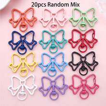 5/10/20个彩色蝴蝶结形钥匙扣，金属龙虾扣，用于制作钥匙圈和包包挂饰 - 均碼 - 查看 13