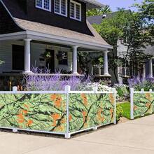 1pc Polyester Balcony Privacy Screen, Opaque Balcony Cover With Metal Eyelets, UV Protection Balcony Cladding For Balcony Railing Garden Patio Deck - Multicolor - View 9