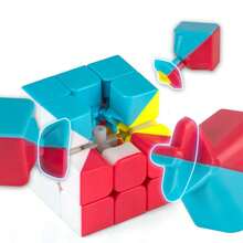Este es un juguete de rompecabezas 3D adecuado para principiantes y jugadores avanzados, que incluye cubos Rubik de 2x2x2, 3x3x3, 4x4x4 y 5x5x5. Tiene una rotación suave y un acabado mate. Este es un juguete educativo para niños, adecuado para competiciones, y también un regalo ideal para niños. - Multicolor - Ver 4