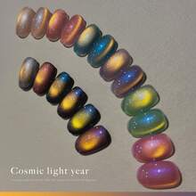 HLGEL 指甲油凝胶套装 6 色极光猫眼凝胶指甲油套装 - 变色美甲套装，含多色变色凝胶，韩式沙龙级指甲油，适用于 DIY 美甲和足疗，女士美甲护理套装 - 彩色 - 查看 4