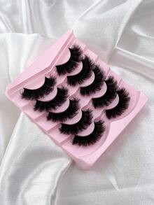 Hinarin 5对/包，浓密自然的假睫毛，包含猫眼、纤细、喇叭形等款式，打造扇形3D蓬松效果，宛如俄罗斯套娃，打造迷人眼妆。假睫毛，睫毛，假睫毛，假睫毛 - 濃密款 - 查看 3