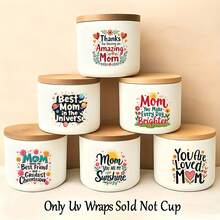 12张趣味母亲节语录UV DTF马克杯贴纸，妈妈语录设计，适用于16盎司Libbey保温杯，最佳妈妈主题塑料贴纸，适用于马克杯、水瓶、DIY工艺品、母亲节礼物（不含杯子，仅贴纸） - 彩色 - 查看 9