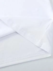 GRDR 男士夏季时尚百搭V领短袖T恤 - 休闲简约百搭T恤 - 白色 - 查看 5