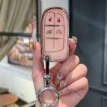Zinc Alloy Key Fob Cover Suitable For Compass, Grand Cherokee, Liberty, Commander Vehicles - one-size - View 1