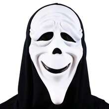 Máscara de la Parca, máscara de cara de llanto-risa, máscara de cara de sonrisa dividida para fiesta de Halloween, transmisión en vivo, accesorio, broma, adecuada para fiestas anuales y transmisiones en vivo - Multicolor - Ver 4