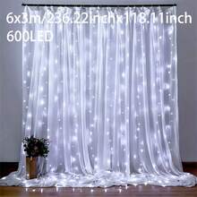 USB Powered LED Curtain Lights - 600/300/200/100 LED Beads, With Remote Control, Suitable For Christmas, Wedding, Party, Home And Garden Decoration - USB Curtain Light - View 16