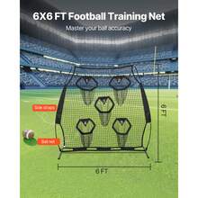 Rugby Sports Accessories - 6 X 6 Fuß, 5 Löcher, Schwarz - View 3