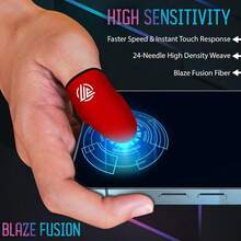 Finger Sleeves 6-Pcs,Ultra-Thin Carbon Fiber,Anti-Sweat & Anti-Slip,Universal For All Phones & Tablets - BlazeFusion - 查看 8