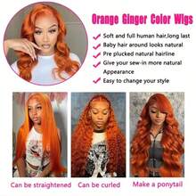 Ginger #350 Lace Front Wig - 13x4 200% Density Wavy Lace Front Wig, Pre-Plucked With Baby Hair, HD Lace Women's Wig (26 Inches, 13x4 Wavy Lace Front) - S350 - View 6