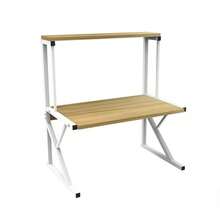 Regal für Mikrowelle,  Mikrowellenregal, modernes Design, Metallgestell mit MDF-Holzregal, Küchenmöbel, 65*54*30 cm - C - Übersicht 7