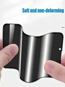 防震防窥手机屏幕保护膜 3 片装，磨砂隐私屏幕保护膜，柔软材质，全覆盖，防眩光，陶瓷膜，防指纹，兼容手机壳，适用于 17 Pro Max 6.9 英寸、17 Pro Max/17 Air/16 Pro Max/16 Pro/16 Plus/16/15 Pro Max/14 Pro Max/13 Mini/12/11/XS Max/XR，生日礼物，春季送礼 - 黑色 - 查看 4