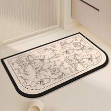 Bathroom Mat, Silica Gel Quick Dry Non-Slip Shower Mat, Easy Care Bathroom Carpet - Beige - View 15