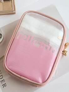 1pc Women's Large Capacity Makeup Bag, High-End Business Travel Skincare Toiletry Bag, Essential For Holidays, Transparent & Waterproof, Compact & Lightweight Cosmetic Pouch - Multicolor - View 15