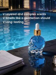 1瓶30毫升香水精油，畅销男士蓝色骷髅主题香水精油，清新优雅的香气，适合日常使用。 - 多樣化香型 - 查看 6