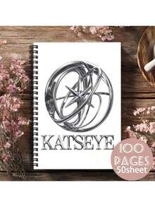 1本印有KATSEYE女团标志的K-Pop螺旋笔记本 - 可爱的K-Pop主题日记本和计划本，粉丝礼物，办公用品，韩剧周边（复古粉色），适合K-Pop收藏家 - A5 - 查看 8