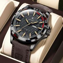 Montre à quartz mode homme POEDAGAR, bracelet en acier inoxydable, cadran exquis, élégante et généreuse, convient pour les affaires et les tenues décontractées, idéale comme cadeau - Noir - Voir 15