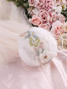 3个婴儿花朵蝴蝶结发带，可爱甜美 - 彩色 - 查看 3