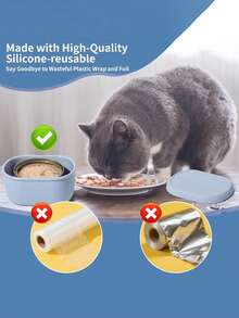 3oz Cat Food Storage Container, Made Of Silicone Material With Airtight Lid, Reusable, 200ml/7oz Capacity, Keeps Food Fresh - Multicolor - View 9