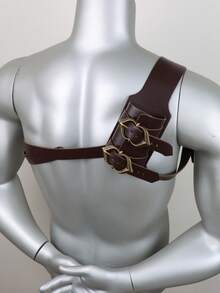 Medieval Back-Mounted Sword Sheath | Adjustable PU Leather Sword Holster For LARP Cosplay & Renaissance Costume - A - View 5