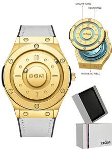 1件装圣诞节男士DOM桶形腕表 | 醒目运动硅胶表带腕表 - 男士节日礼物 - 灰色 - 查看 1