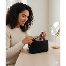 小型化妆包，旅行化妆包，小型旅行拉链化妆袋，防水洗漱包，女士化妆收纳包 - 彩色 - 查看 4