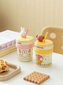Official Licensed Miffy Printed Ceramic Coffee Mug/Tea Cup - Adorable Japanese Anime Rabbit Cartoon Colorful Pattern Design For Home & Office Beverage Container - Perfect Birthday Holiday Gift For Teens, Adults, Women, Students, Office Workers - Viral TK Ins Aesthetic Collectible Item - Multicolor - View 10