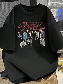 2026- Band Graphic T-Shirt, Do It Album Tee, Stay Kpop Fan Merch Gift Top, Concert World Tour Shirt (1) Printed T-Shirt - Made Of Pure Cotton, Soft And Breathable, Suitable For Men And Women. It Is A Casual Shirt That Is Suitable For All Seasons And Serves As A Fashionable Souvenir. It Is Suitable For Daily Use, For Street Fashion Enthusiasts And For Music Lovers. - 黑色 - 查看 1