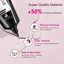 2Pcs 30g Semi Solid Nail Glue For Press On Nails Tips Super Strong Gel Nail Glue No UV Lamp Need Quick Drying Gel Long Lasting For Fake Acrylic Nails - 2pcs - 查看 3