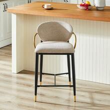 Barstolar - Svart + Guld + Ljusbrun + Tyg - Visa 10