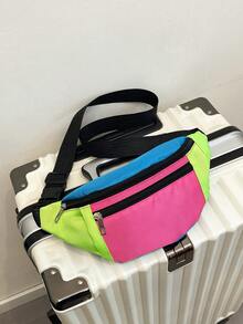 Nueva bolsa de cintura de patchwork para mujer, bolso bandolera, bolso de pecho de moda - Multicolor - Ver 5