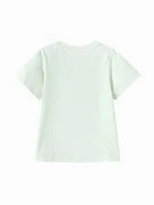 Balabala Girls Short Sleeve T-Shirt, Antibacterial Fabric, Chinese Style Print Summer Top - Green Tone - View 2