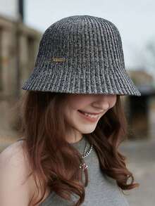 1顶女士新款春夏秋季宽檐遮阳帽，时尚百搭休闲渔夫帽，条纹渔夫帽，适合旅行和摄影 - A - 查看 4