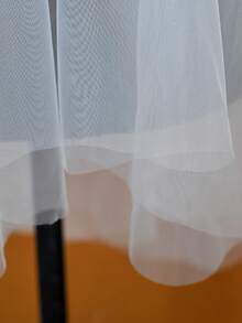 1 Layer Simple Bridal Veil Wedding Bridal Veil Cover Face Veil Without A Comb Wedding Accessories - Multicolor - View 7