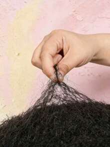 African Curly Bulk Human Hair, Natural Black - 50 Grams. African Curly Bulk Braiding Hair Bundles, Suitable For Mini Twists/Dreadlock Extensions/Braiding/Updos - Natural Black - View 6