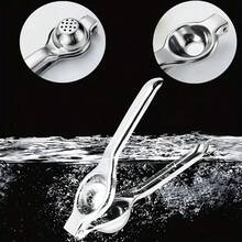 1 pieza Exprimidor de limón de acero inoxidable con función de prensa manual, exprimidor de naranja y limón multifuncional, herramienta de cocina para hacer bebidas frescas y deliciosas - Multicolor - Ver 2